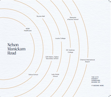 Rattha Nivara 101 Location Map at Nelson Manickam Road, Chennai